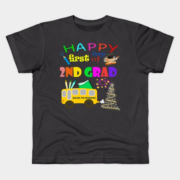 back to school shirt,2nd grade Kids T-Shirt by khalid12